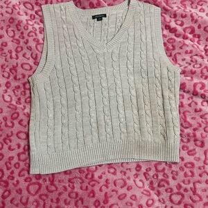 Wild Fable Gray Cable Knit V-Neck Sweater